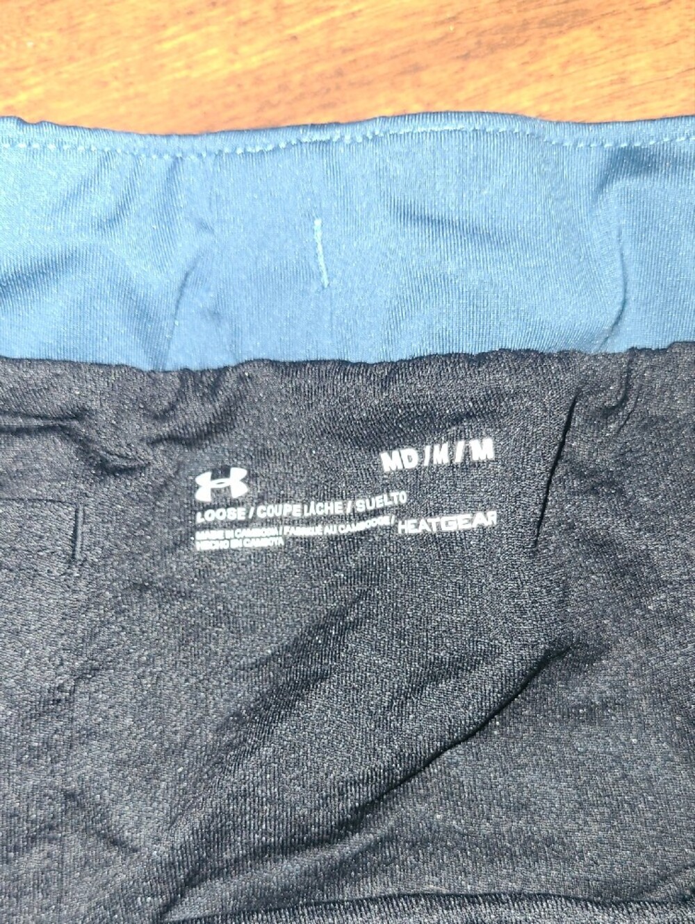 Under Armour Women's Two-Pair Athletic Shorts — Teal/ Purple with Neon Size M - Picture 3 of 5